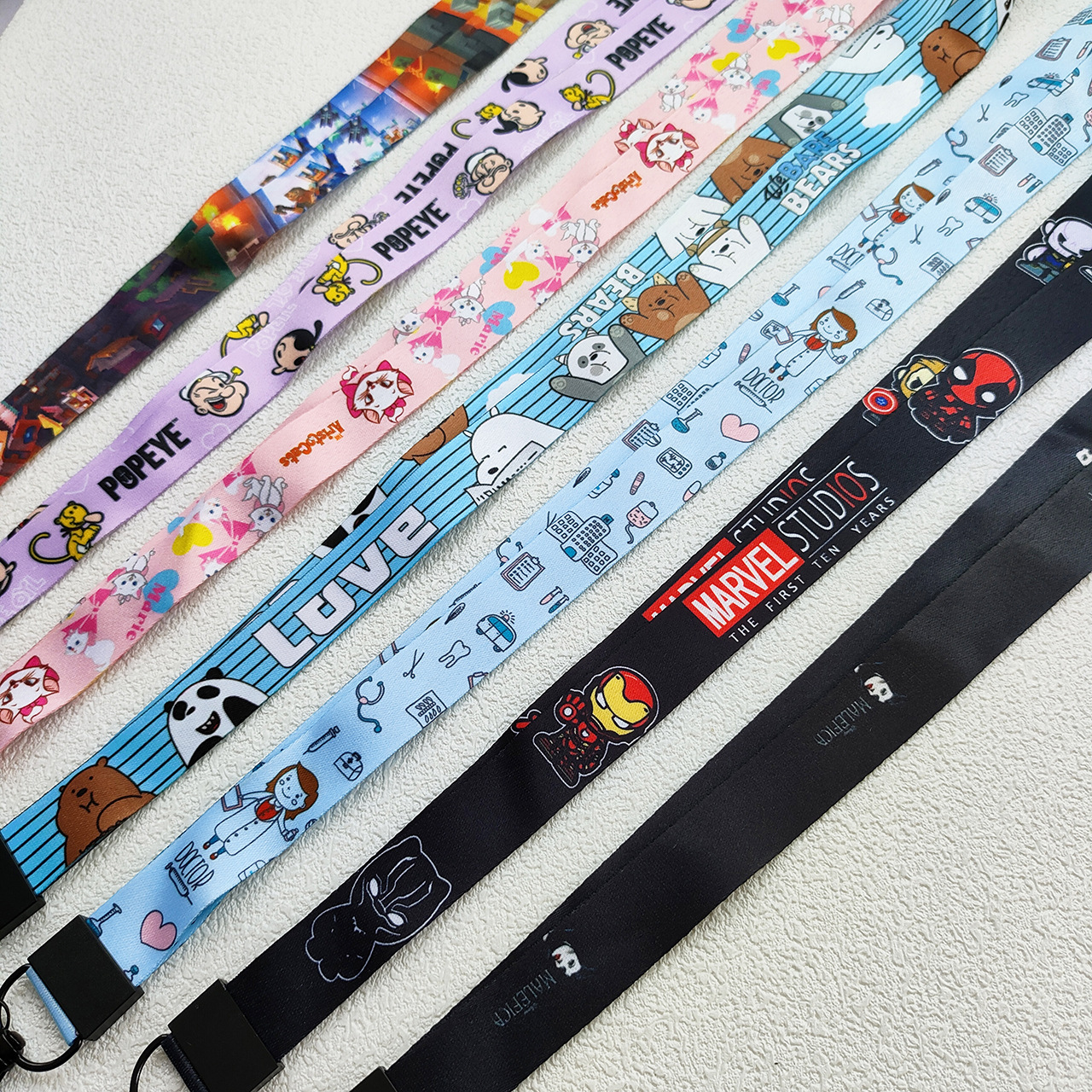 外貿批發手機掛繩款鑰匙u盤吊墜證件掛繩校牌卡套滌綸掛長掛脖繩