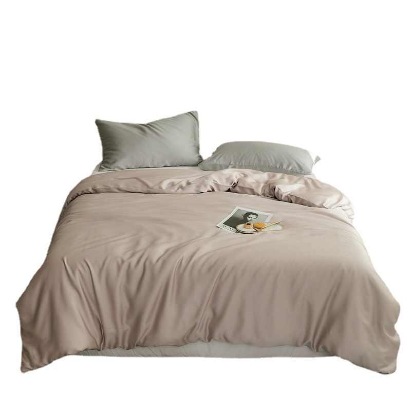 Light Luxury 60 Tencel Single Quilt Cover Summer Sleeping Naked Ice Silk Single Bed Hat Bed Sheet Lyocell Fiber Bedding