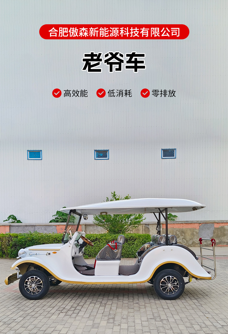 8-Seater Retro Electric Classic Car Sightseeing Vehicle