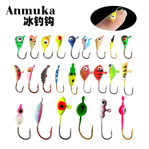 Mini Luya ice fishing bait lead head hook submerged multiple ice fishing fake bait micro lead ice fishing hook fishing supplies