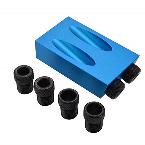 15° Blue Woodworking Tapered Hole Locator Drilling Holes Positioning Tool Wood Board Assembly Tool Three-point Drill Bit