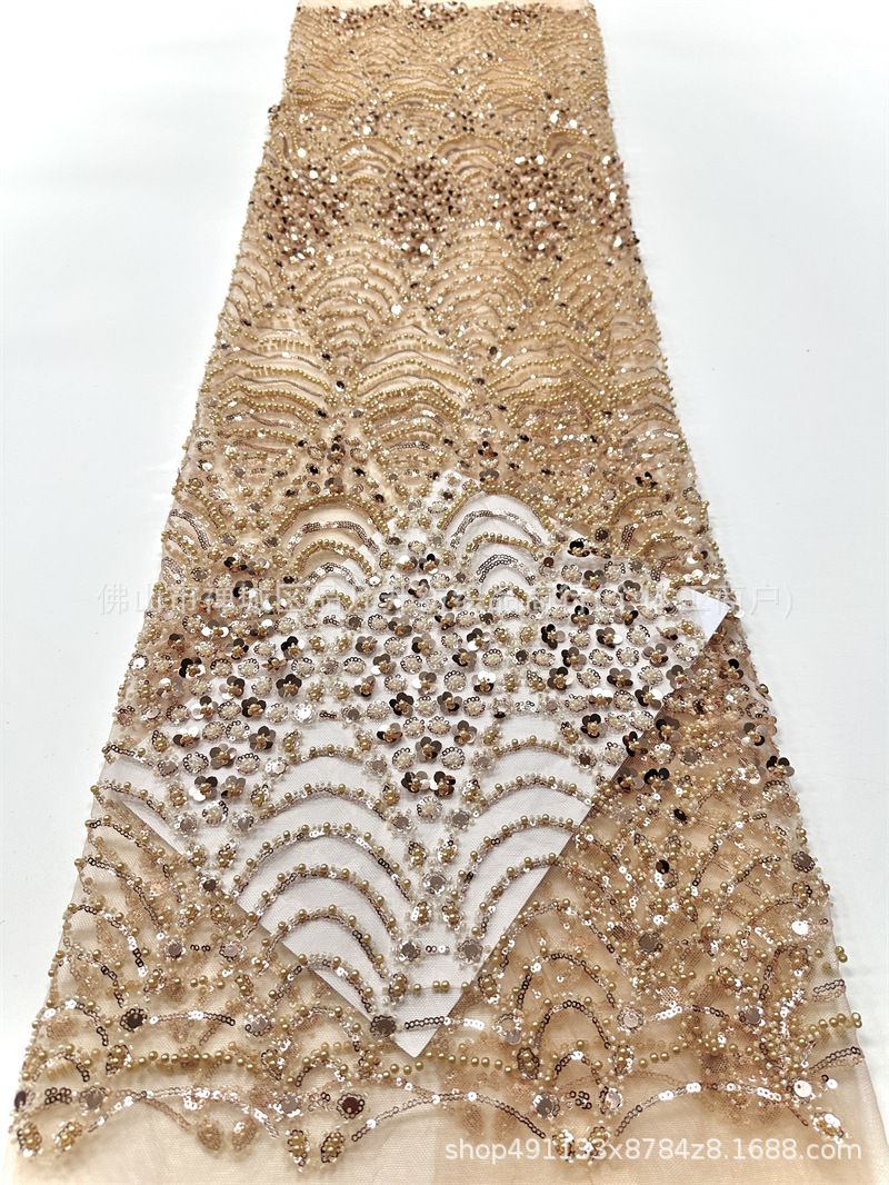 Fabricante de ropa de boda retro ligera de lujo accesorios de vestido al por mayor lotes transfronterizos tela de bordado rápido