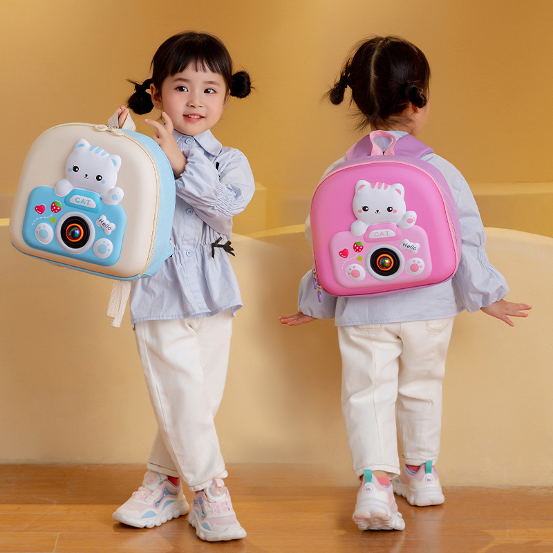 Jardín de infantes mochila de cáscara dura para niños de clase media y pequeña 3D mochila tridimensional para hombres y mujeres mochila de cáscara de huevo ligera comercio exterior