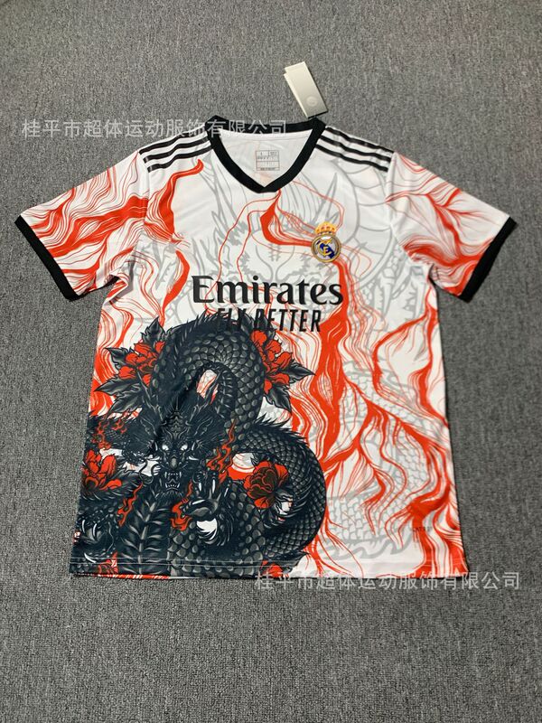 サッカーユニフォーム 2425 レアル・マドリード ホーム 半袖Tシャツ メンズ サッカークラブ ジャージ プリント入り 速乾性 通気性|undefined