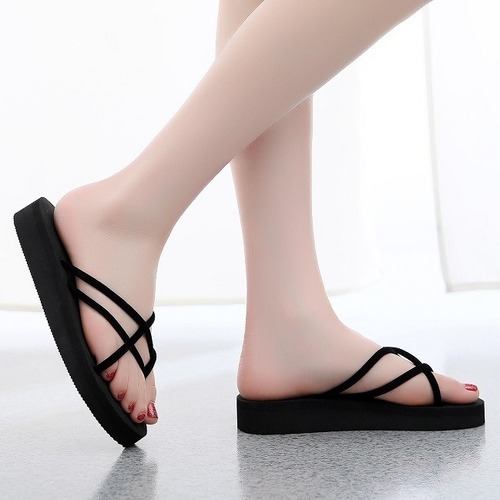 Slippers women's flip flops women's shoes women's sandals women's green flower belt summer wholesale factory beach seaside Korean version students