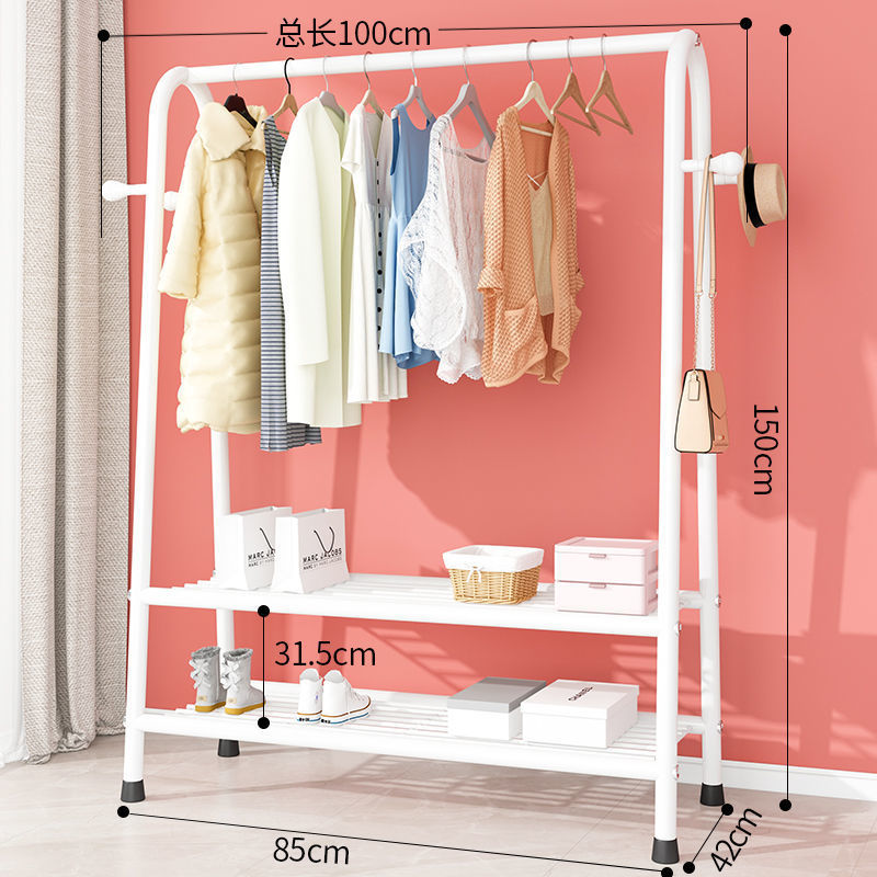 100cm-흰색 [이중 그물 + 코트 후크]].