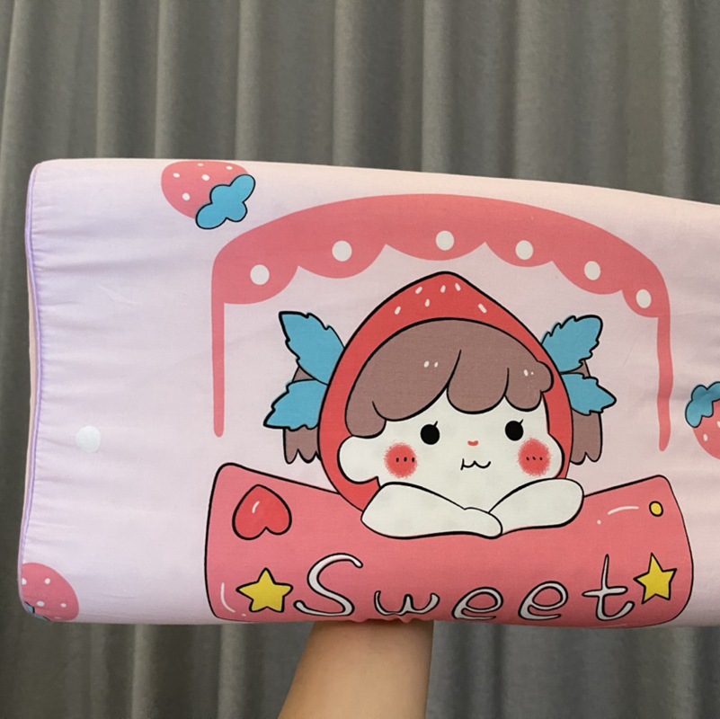 Children's flat pillow 44*27*6/6 [Princess Strawberry]