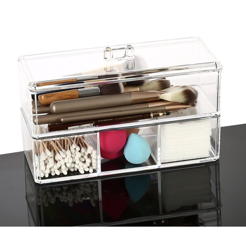 Mirror cabinet storage box Cosmetics dresser Stratified Makeup Cotton swab Baji badge The large intestine Hairpin Sorting box dustproof