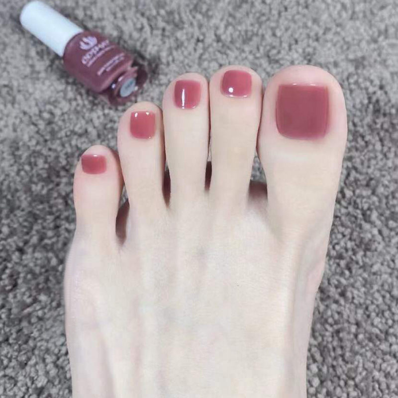 Jelly Internet Celebrity Pink 2022 New Long Island Iced Tea Summer Trendy Color Toe Nail Salon Toenails