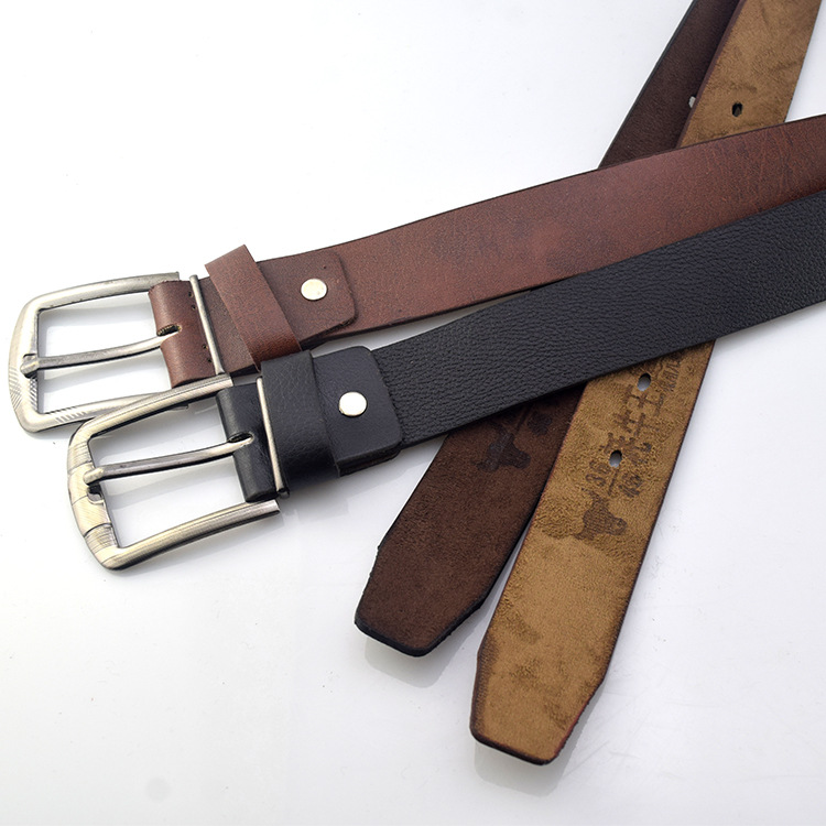 江湖地摊展会仿皮牦牛王针扣腰带男士休闲毛底裤打眼皮带厂家批发