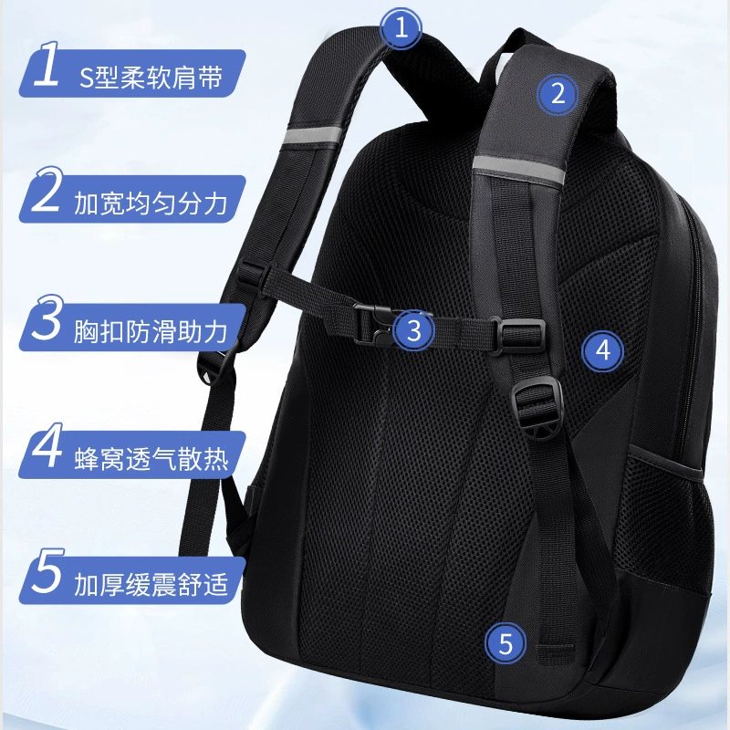 School bag, big capacious backpack lightweight, (Cross-border trading)
