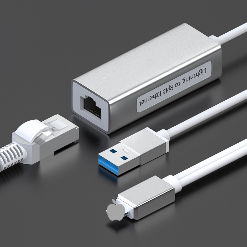 Suitable for Mobile Phone Connection to Ethernet Charging Network Cable Converter 100m Fiber Optic Live Broadcast to Grab Red Envelopes