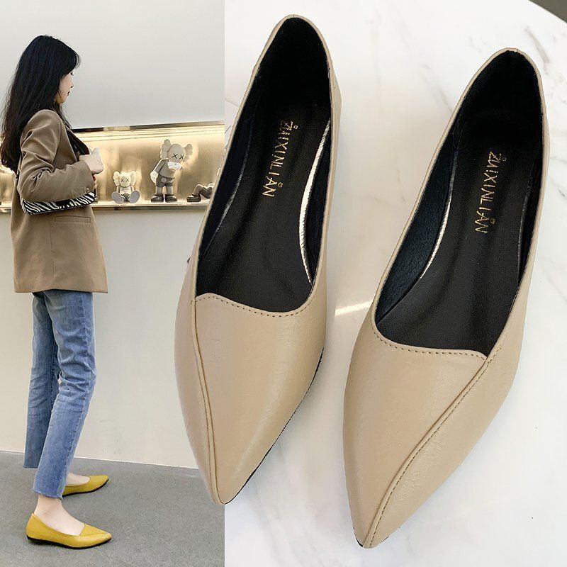 Pointed Toe Flats Shoes Professional Women's Shoes Work Shoes Women 2025 Spring and Summer New Soft Sole Soft Sole Comfortable Shoes Women Pointed Toe Flats Shoes Professional Women's Shoes Work Shoes Women 2025 Spring and Summer New Soft Sole Soft Sole Comfortable Shoes Women