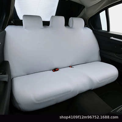 Surrounded by Breathable Dustproof, Universal seat cover - rear-one-piece-seat-cover-ice-silk-silver-gray-one-size-fits-all
