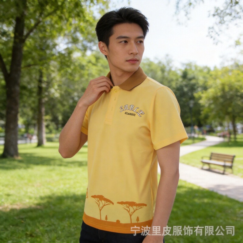 Cheap lapel short-sleeved polo shirt custom logo work clothes custom advertising shirt custom team T-shirt cultural shirt