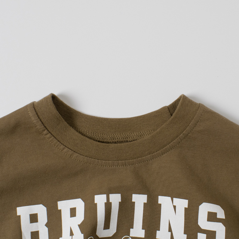 Marca de moda camiseta para niños manga larga nuevo otoño transfronterizo de dibujos animados para niños Top ins estilo camisa suelta de fondo