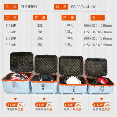 Motorcycle trunk – non-aluminum alloy storage
