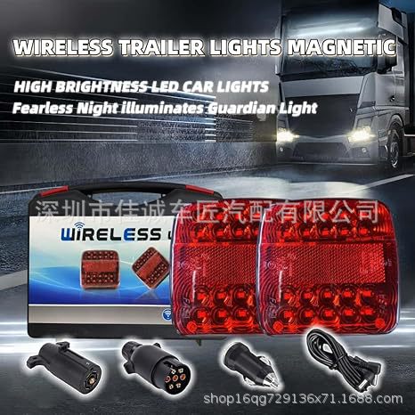 Cross-Border Amazon New Trailer Truck Led Tail Light Side Light Truck Led Warning Light Cigarette Lighter Car Tail Light