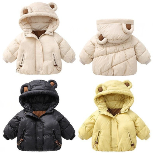 男女童棉服冬季新款韩版婴幼童儿童加厚羽绒棉短款面包服棉衣外套