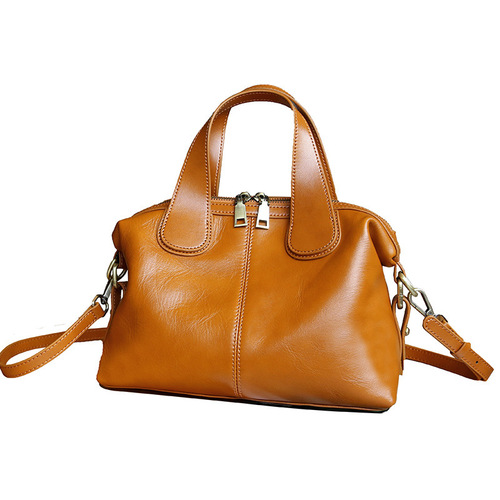 Women's Genuine Leather Tote Bag  New Arrival Large Capacity Crossbody Bag High-End Retro Cowhide Women's Bag Large Bag