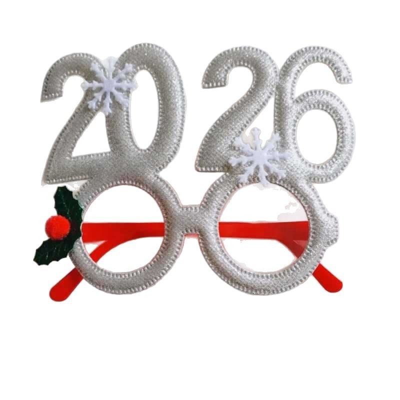 クロスボーダー新しいクリエイティブクリスマス 2026 メガネ子供のパーティー用品クリスマス装飾メガネフレーム卸売|undefined