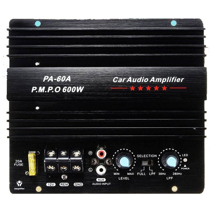 PA-60A12v car power amplifier board high power audio subwoofer exposed power amplifier 12v amplifier 600W