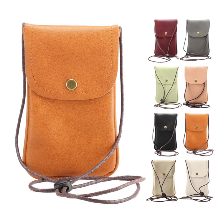 Cute Mobile Phone Bag Girl's New Fashionable Mini Bag Wrap Crossbody Single Shoulder Bag Lanyard Neck Korean Fashion