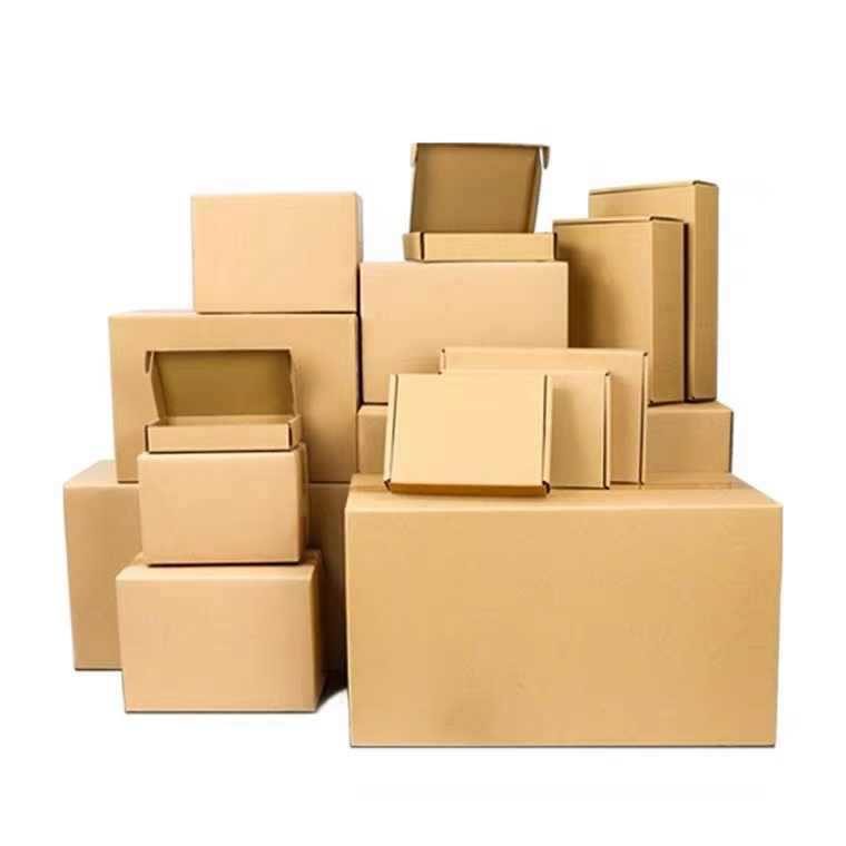 东莞纸箱小批量扁平长条正方形箱快递打包装五层彩色印刷logo