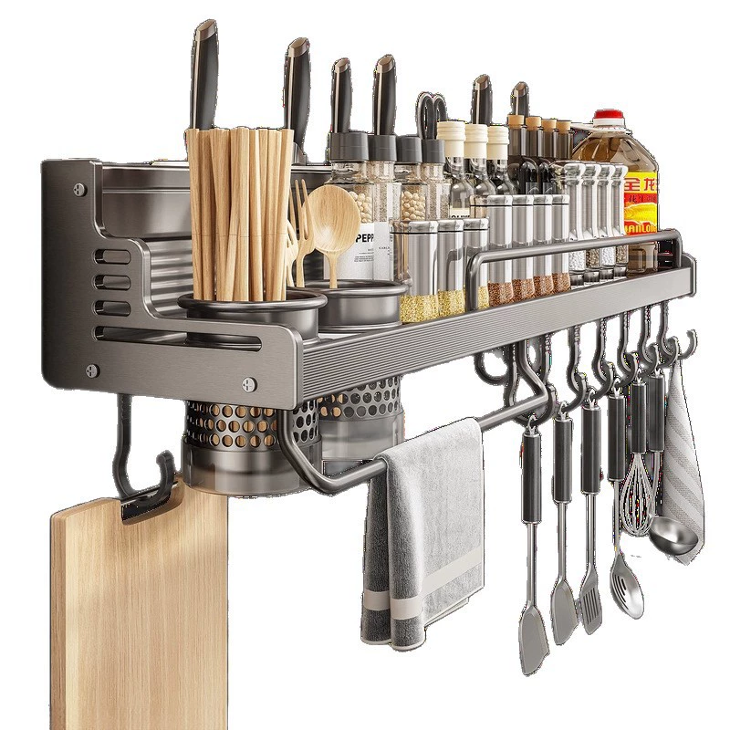 Wall-mounted Shelf Rack No-drill Kitchen Home from Yomiego