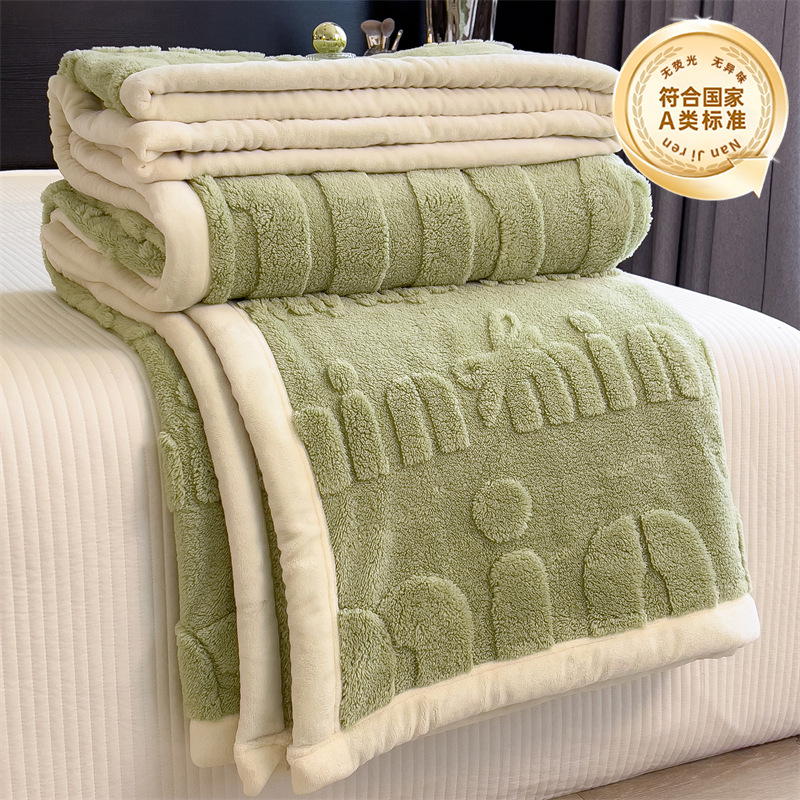 Mantras gruesas invierno mantas de coral siesta de oficina aire acondicionado sofá cubierta dormitorio pequeño edredón chal