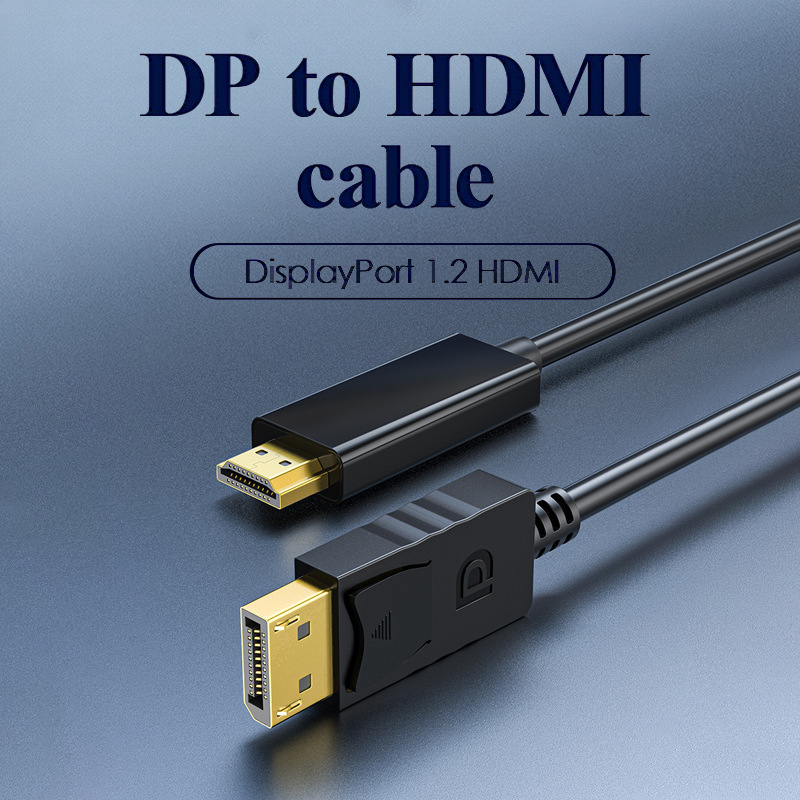 Large Dp to Hdtv Adapter Cable 2K4K Data Cable 1.21.4 Hd Computer Monitor Hd Transmission Cable