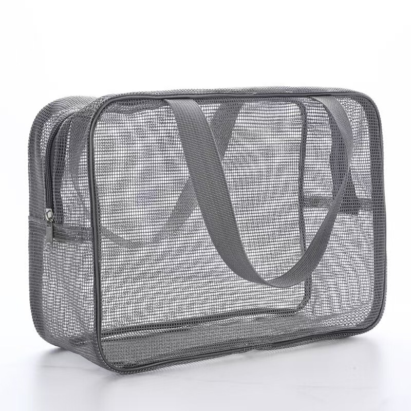 Mesh Hollow Bath Bag for Washing and Portable Men's Swimming and Fitness Storage Multi-Functional Storage Mesh Cosmetic Bag
