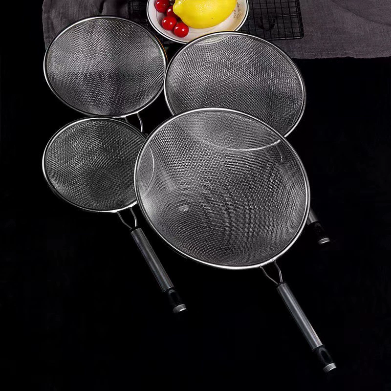 Инструменты для выпечки с ручкой сито для муки сетка сито для сахарной пудры масляная сетка фильтр торт двойная нержавеющая сталь Бытовая