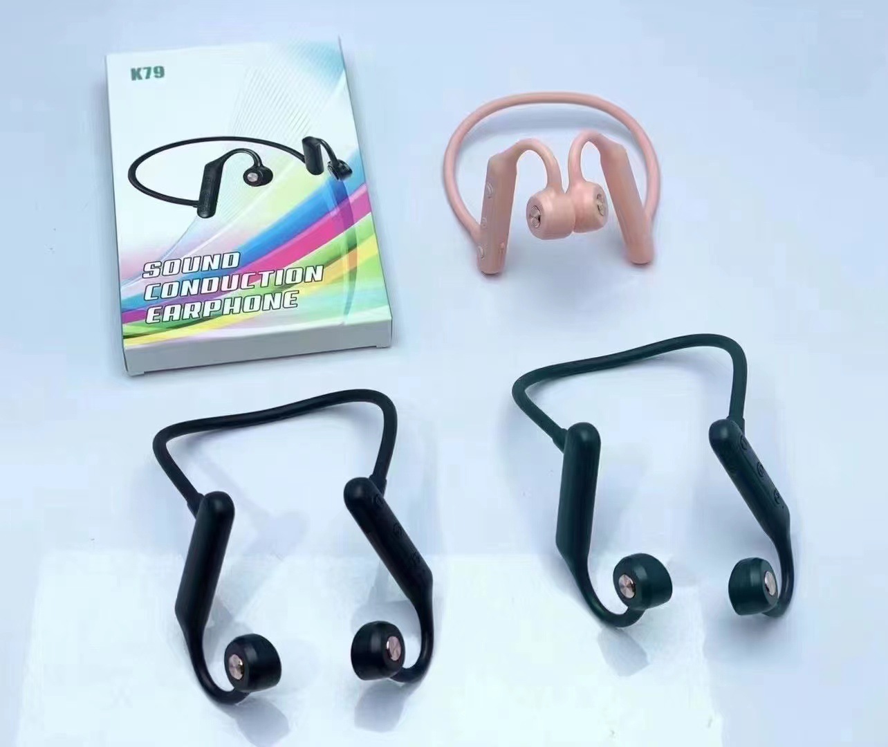 2022 Neue schwarze Technologie Knochenleitungskonzept K79 Bluetooth 5.0 Sport-Funkkopfhörer_voghion.com