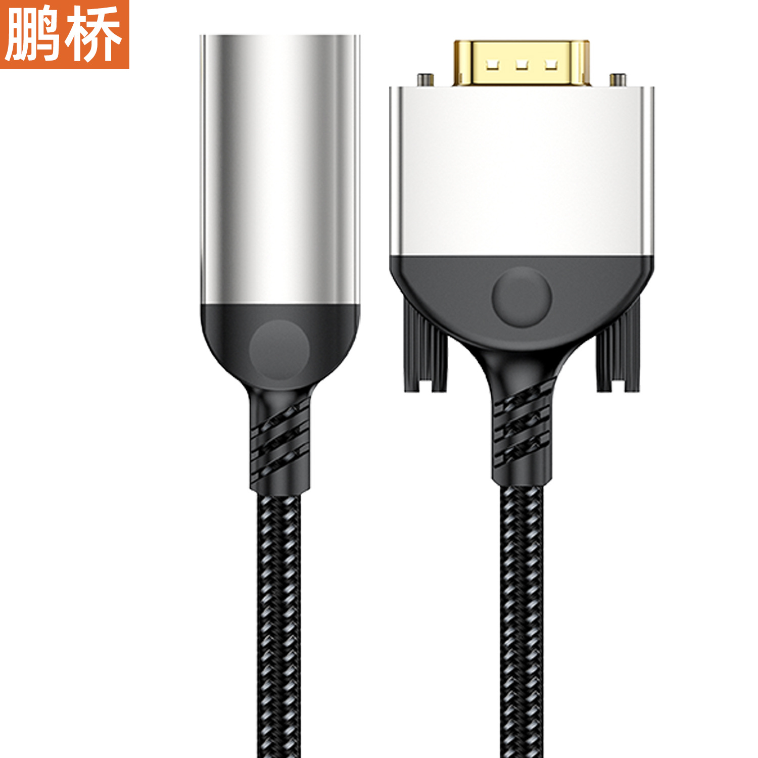 Cable Adaptador HDMI Femina a VGA Macho HD de Cobre con Tornillos para Laptop y Proyector