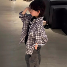 SS高端品牌韩国童装衬衫男童时髦装2024春夏新款儿童衬衣外套女童