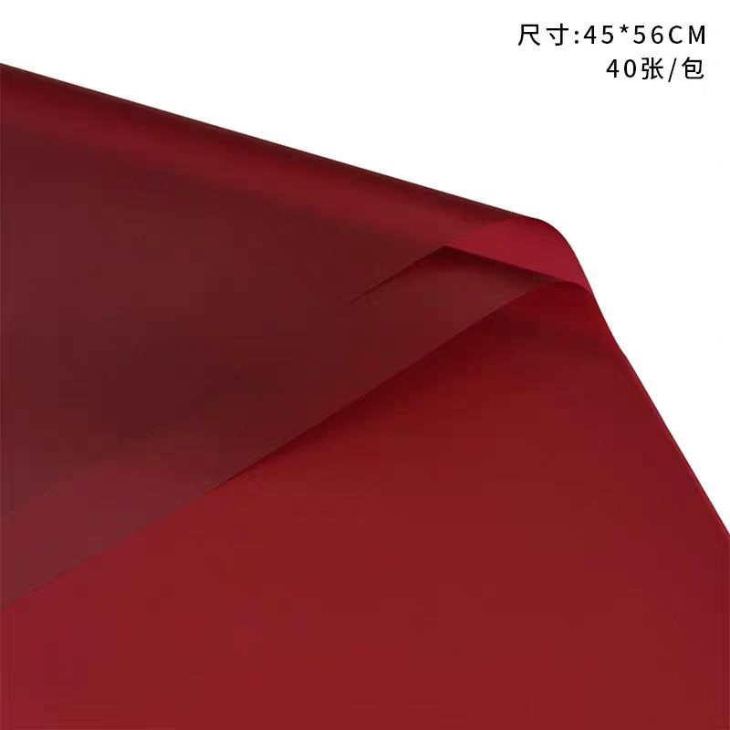 Flor Extracción de sombra leche algodón papel de regalo de flores papel de algodón floral floristería impermeable color sólido forro de ramo de papel de embalaje