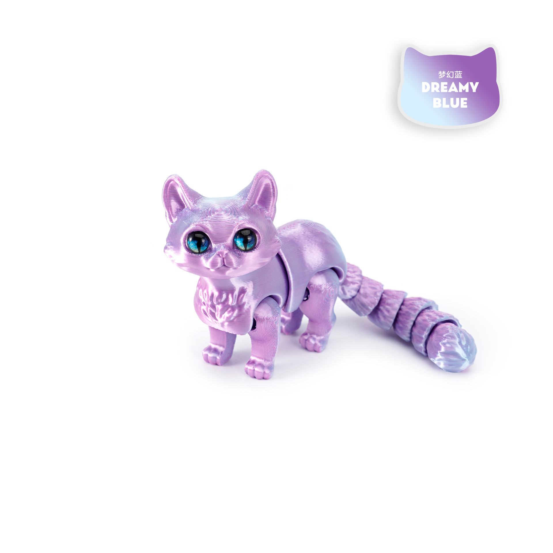 Impresión 3D adornos de gato modelo hecho a mano simulación de juguetes de animales explotadores transfronterizos juguetes de impresión 3D para gatos