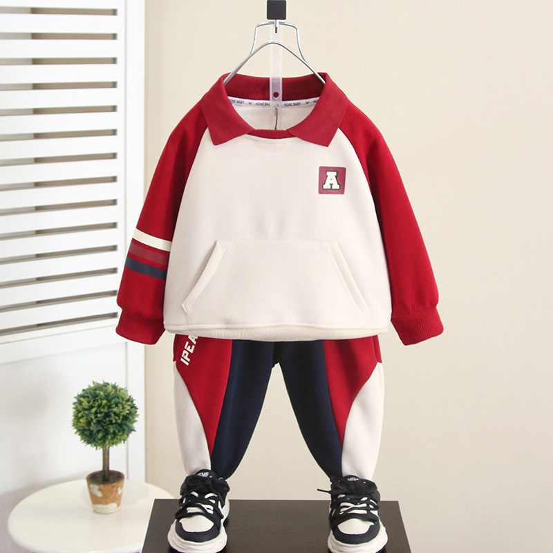 6356 Traje de otoño para niños 2025 Nuevo estilo estilo occidental Suéter de otoño para bebés Traje casual Ropa para niños Primavera y otoño