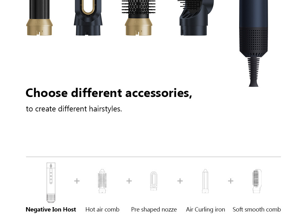 High-speed 5-in-1 Warmluftbürste Zum Locken Und Glätten Der Haare_voghion.com