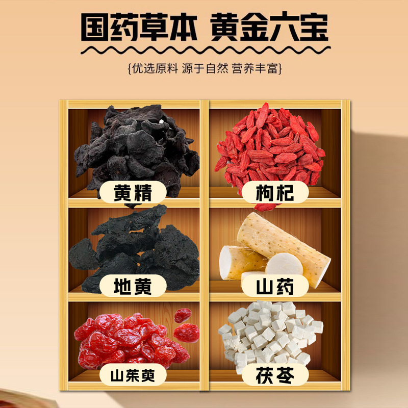 南京同仁堂六和乾坤六味地黄茶150克/罐黄精枸杞地黄山药山茱萸茶|undefined