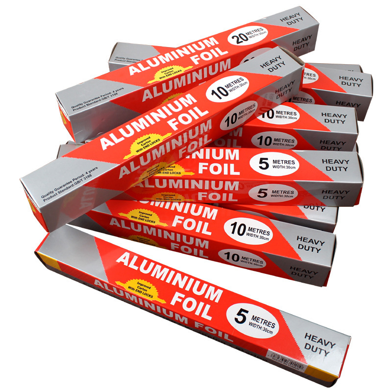 Papel de aluminio grueso, papel de aluminio para asar polvo de arácula, papel de aluminio para hornear carne asada, papel de papel de cojín rojo, papel de cojín