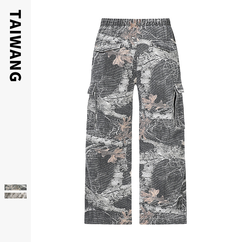 Pantaloni da paracadutista da uomo Pantaloni da lavoro multitasche larghi retrò da uomo_voghion.com