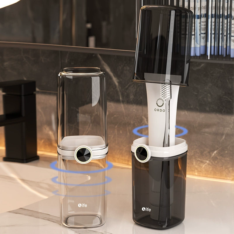 Легкий и стильный дорожный стаканчик для ополаскивателя, элегантный дизайн для пар, портативный держатель для зубной щетки и пасты, органайзер для туалетных принадлежностей, подставка для зубных щеток