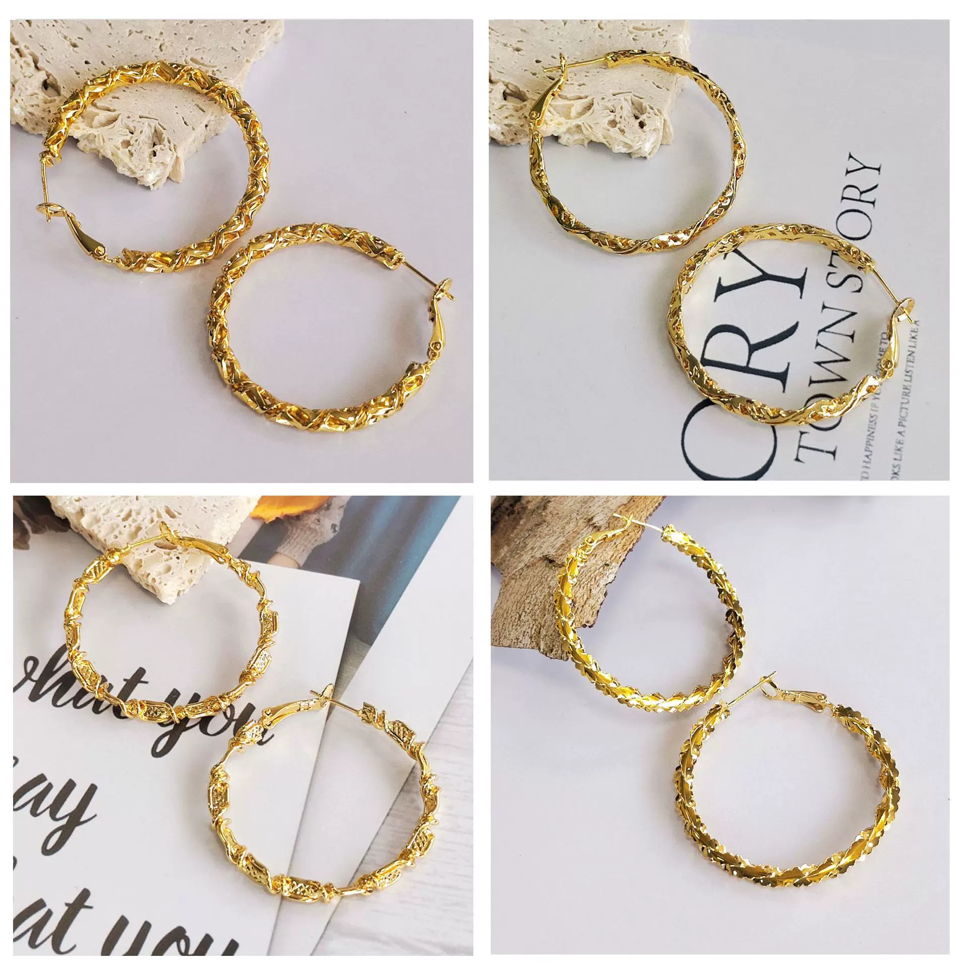 通勤必备设计款ins镀金铜耳环仙女气质时尚OL轻奢百搭耳饰精致