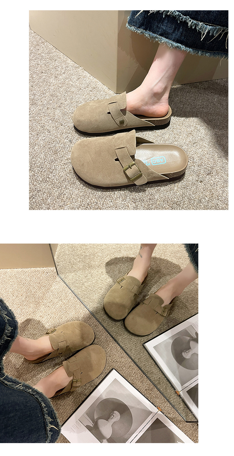 Lady Flip-Flops Slides Indoor Synthetic Waterproof Adjustable Straps Mules_voghion.com