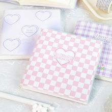 方方本手账本简约风网格日式可爱少女笔记本本子手帐甜味小方胶套