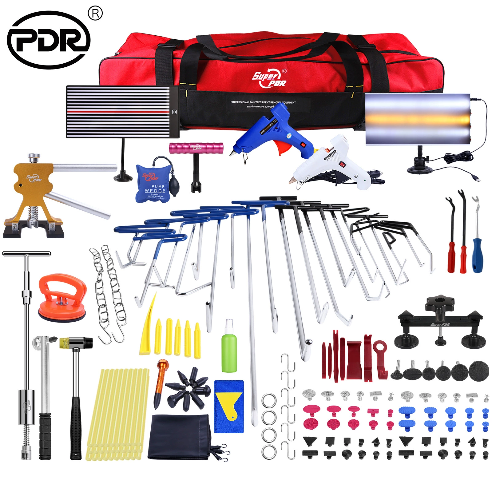Набор для удаления вмятин на автомобиле SuperPDR (без покраски), инструмент для ремонта вмятин от града, для трансграничной торговли