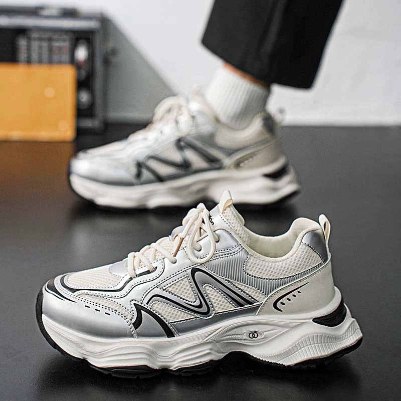 Мужская обувь Aughi Shideng Spring Shoes 2025, дикие спортивные и повседневные ботинки мужская сетка дышащая