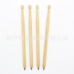 环保鼓槌木头圆珠笔创意圆杆松木打鼓写字两用文具广告礼品圆珠笔